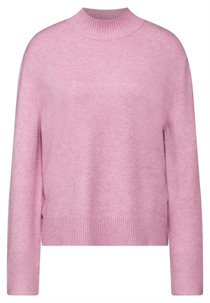 Pullover mit Stehkragen sunrise pink mel.