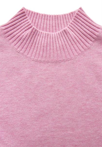 Pullover mit Stehkragen sunrise pink mel.