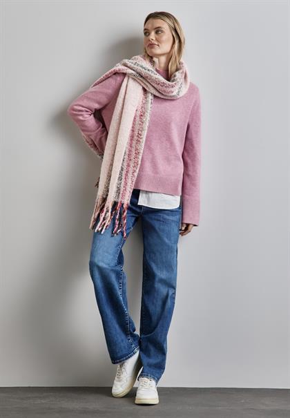 Pullover mit Stehkragen sunrise pink mel.