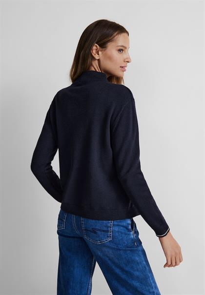 Pullover mit Stickerei deep blue