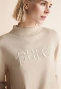 Pullover mit Stickerei whisper cream melange