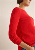 Pullover mit Strickdetail fiery red