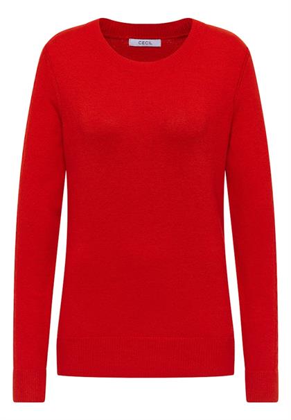 Pullover mit Strickdetail fiery red