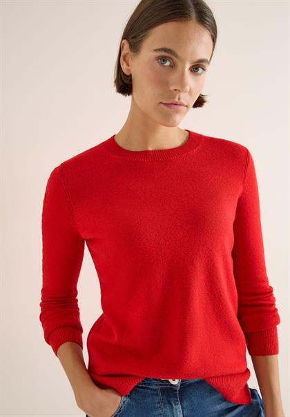 Pullover mit Strickdetail fiery red