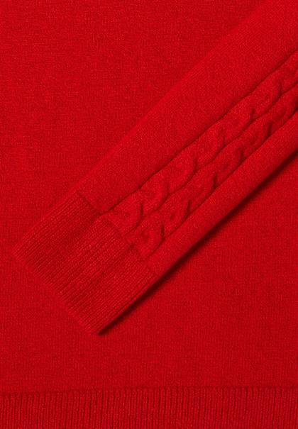 Pullover mit Strickdetail fiery red