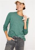 Pullover mit Strickdetail jewel green melange