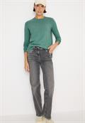 Pullover mit Strickdetail jewel green melange