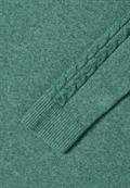 Pullover mit Strickdetail jewel green melange