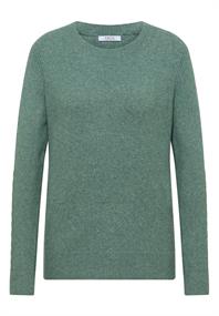 Pullover mit Strickdetail jewel green melange