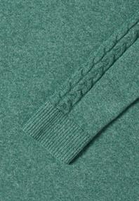 Pullover mit Strickdetail jewel green melange