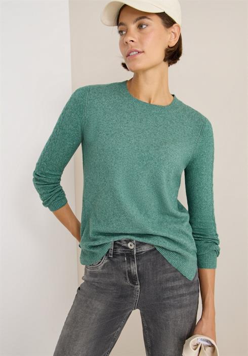 pullover-mit-strickdetail-jewel-green-melange