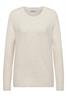 Pullover mit Strickdetail oat milk beige melange