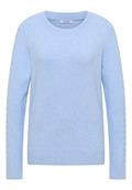 Pullover mit Strickdetail sporty light blue melange