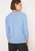 Pullover mit Strickdetail sporty light blue melange
