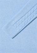 Pullover mit Strickdetail sporty light blue melange