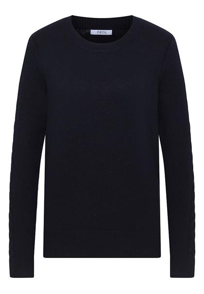 Pullover mit Strickdetail urban dark blue