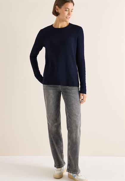 Pullover mit Strickdetail urban dark blue