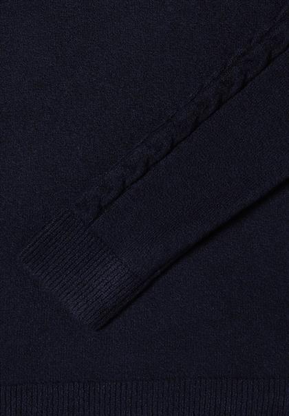 Pullover mit Strickdetail urban dark blue