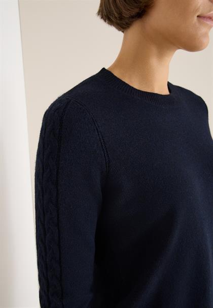 Pullover mit Strickdetail urban dark blue