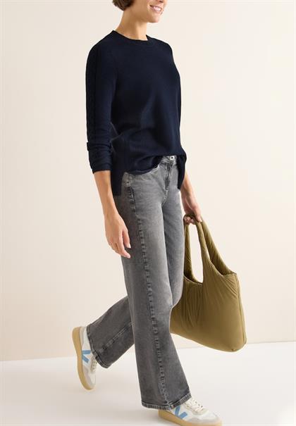 Pullover mit Strickdetail urban dark blue