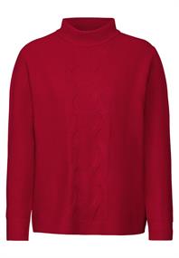 Pullover mit Strickmuster autumn red