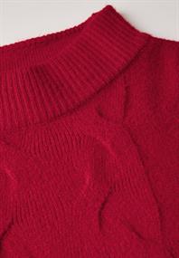 Pullover mit Strickmuster autumn red