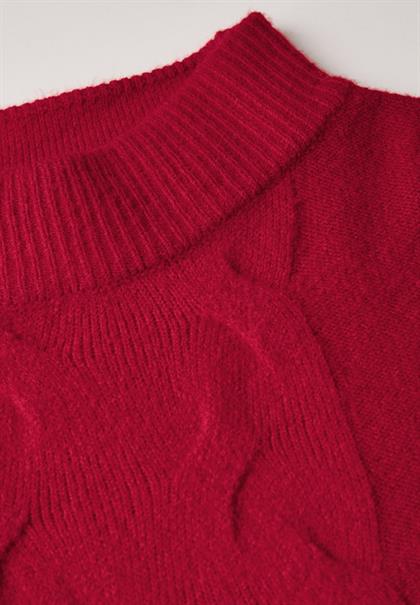 Pullover mit Strickmuster autumn red