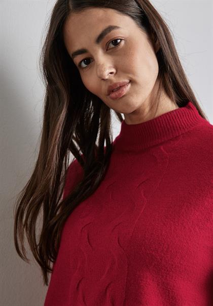 Pullover mit Strickmuster autumn red