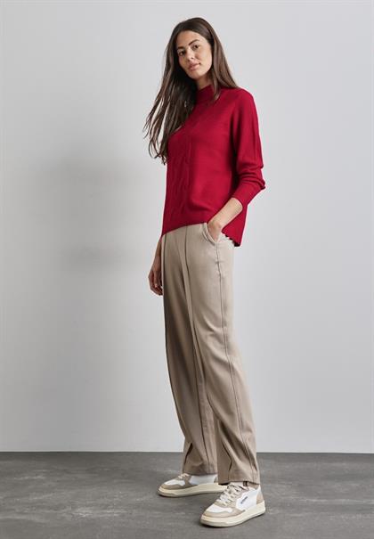 Pullover mit Strickmuster autumn red