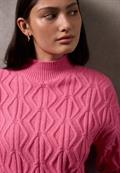 Pullover mit Strickmuster candy pink mel.