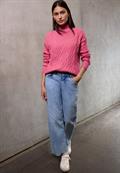 Pullover mit Strickmuster candy pink mel.