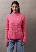 Pullover mit Strickmuster candy pink mel.