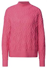 Pullover mit Strickmuster candy pink mel.