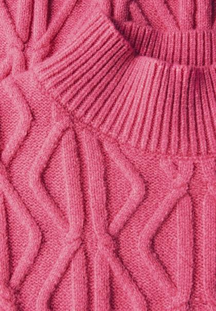 Pullover mit Strickmuster candy pink mel.