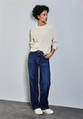 Pullover mit Strickmuster cloud cream mel.