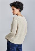 Pullover mit Strickmuster cloud cream mel.