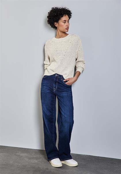 Pullover mit Strickmuster cloud cream mel.