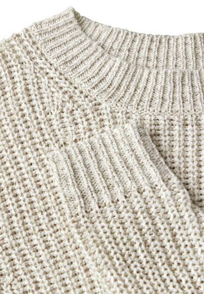 Pullover mit Strickmuster cloud cream mel.