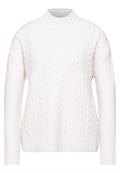 Pullover mit Strickmuster cream white melange