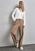 Pullover mit Strickmuster cream white melange
