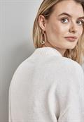 Pullover mit Strickmuster cream white melange