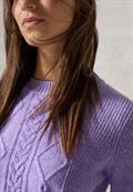 Pullover mit Strickmuster lilac melange
