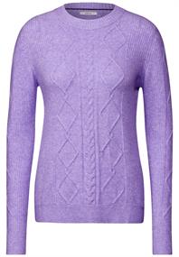 Pullover mit Strickmuster lilac melange