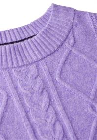 Pullover mit Strickmuster lilac melange