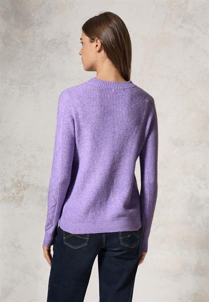 Pullover mit Strickmuster lilac melange