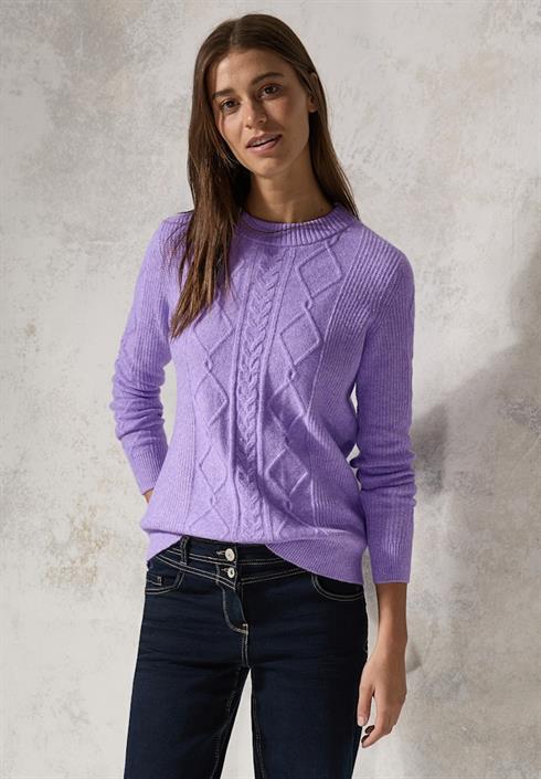 pullover-mit-strickmuster-lilac-melange