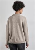 Pullover mit Strickmuster mocha beige mel.