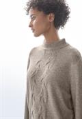 Pullover mit Strickmuster mocha beige mel.