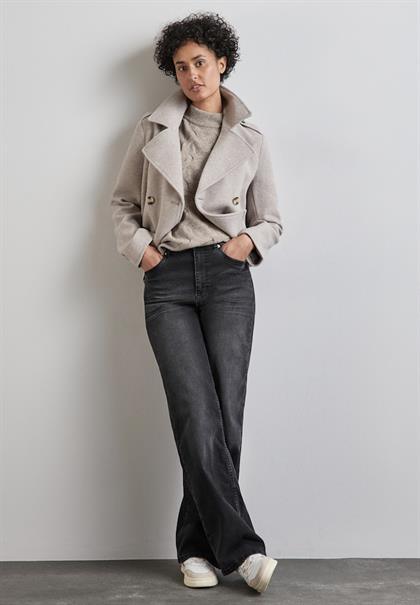 Pullover mit Strickmuster mocha beige mel.