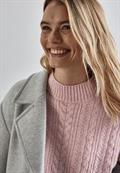Pullover mit Strickmuster petal rose mel.